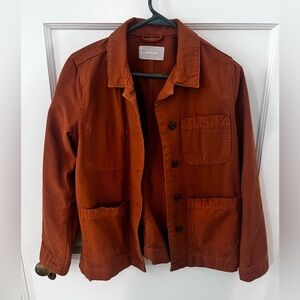 Everlane Cotton Chore Jacket Small Burnt Orange